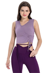 Stockholm ELEVATE Drawstring Ruched Tank-lavender