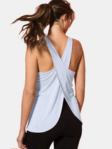 Stockholm VERVE Crisscross Scoop Neck Tank-white