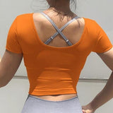best activewear Vitesse-Vitesse-run San Francisco Cropped Short Sleeve - U Orange / M/F